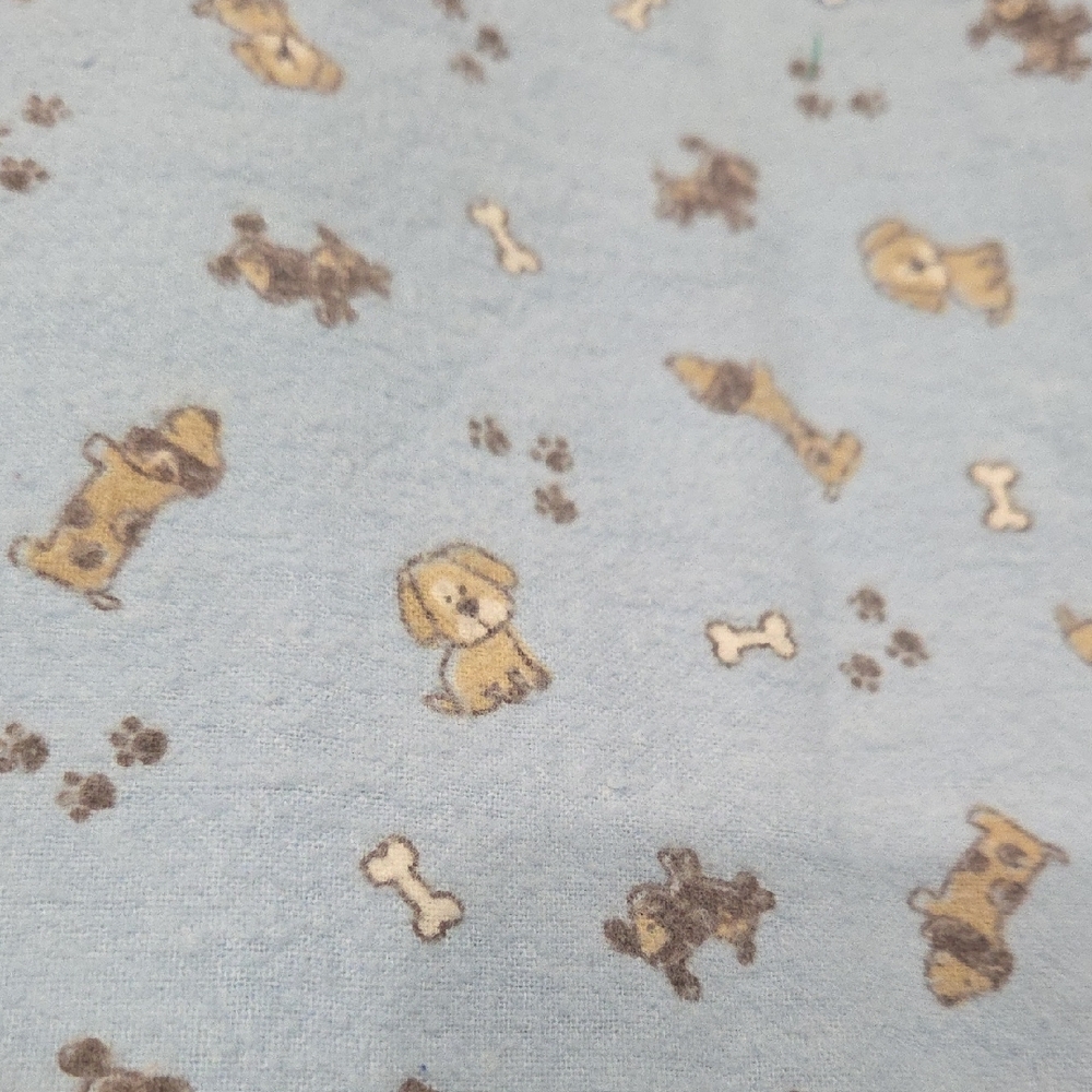 Carter's Blue and Brown Dog Pattern Swaddle Blankets - Picture 2 of 4